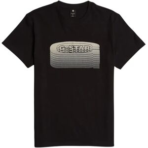 T-shirt G-Star Stacked old skool logo Noir XL T-shirt G-Star Stacked old skool logo Noir XL