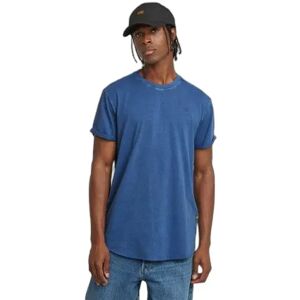 T-shirt G-Star Text Back Overdyed Lash Bleu L T-shirt G-Star Text Back Overdyed Lash Bleu L