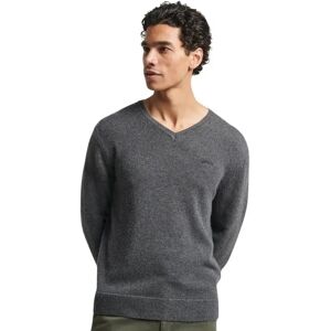 Trui met V-hals Superdry Essential Gris S Trui met V-hals Superdry Essential Gris S