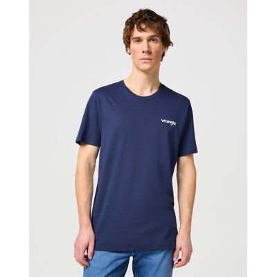T-shirt Wrangler Sign Off (x2) Blauw M T-shirt Wrangler Sign Off (x2) Blauw M