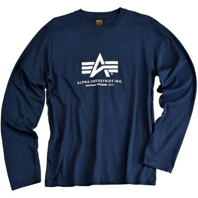 T-shirt met lange mouwen Alpha Industries Basic Bleu 3XL T-shirt met lange mouwen Alpha Industries Basic Bleu 3XL