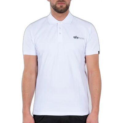 Polo Alpha Industries Basic Polo SL Blanc 2XL Polo Alpha Industries Basic Polo SL Blanc 2XL