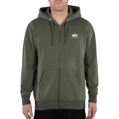 Hooded sweatshirt Alpha Industries Basic Zip Vert 2XL Hooded sweatshirt Alpha Industries Basic Zip Vert 2XL