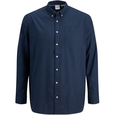 Grote maat shirt Jack & Jones Oxford (GT) Bleu 4XL Grote maat shirt Jack & Jones Oxford (GT) Bleu 4XL