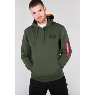 Hoodie Alpha Industries Red Stripe Vert M Hoodie Alpha Industries Red Stripe Vert M