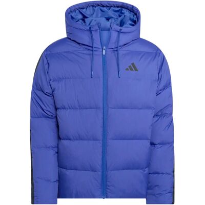 Hooded jacket adidas Essentials 3-Stripes Bleu M Hooded jacket adidas Essentials 3-Stripes Bleu M