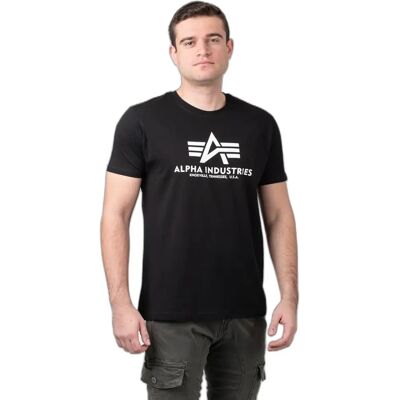T-shirt met korte mouwen Alpha Industries Basic 2 Pack Noir S T-shirt met korte mouwen Alpha Industries Basic 2 Pack Noir S