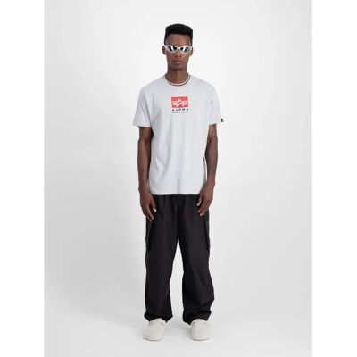 T-shirt met satijnen logo Alpha Industries Gris 2XL T-shirt met satijnen logo Alpha Industries Gris 2XL