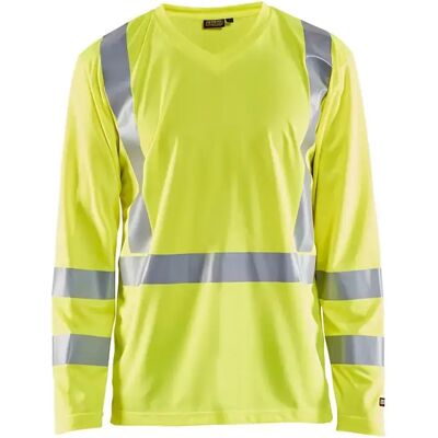 T-shirt met lange mouwen, hoge zichtbaarheid, anti-geur, anti-uv v-hals Blaklader Jaune XL T-shirt met lange mouwen, hoge zichtbaarheid, anti-geur, anti-uv v-hals Blaklader Jaune XL