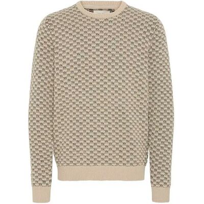 Jacquard trui Blend Balen Beige 2XL Jacquard trui Blend Balen Beige 2XL