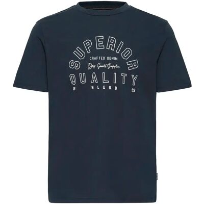 Katoenen T-shirt Blend Igor Logo Bleu L Katoenen T-shirt Blend Igor Logo Bleu L