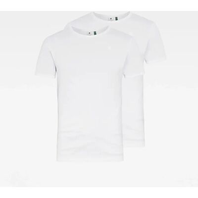 T-shirts met korte mouwen G-Star Base r t (x2) Blanc XL T-shirts met korte mouwen G-Star Base r t (x2) Blanc XL