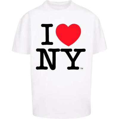 Merchcode Heren T-shirt 5XL Wit - I Love NY Oversize Merchcode Heren T-shirt 5XL Wit - I Love NY Oversize