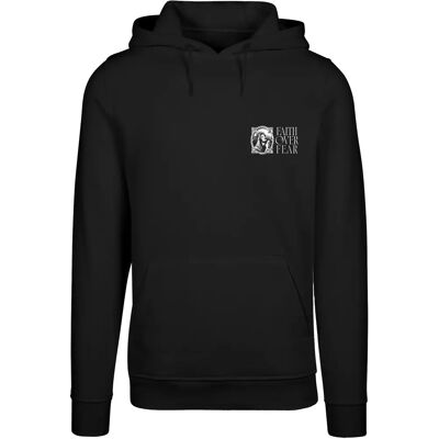 Hoodie Mister Tee Faith Over Fear Noir L Hoodie Mister Tee Faith Over Fear Noir L