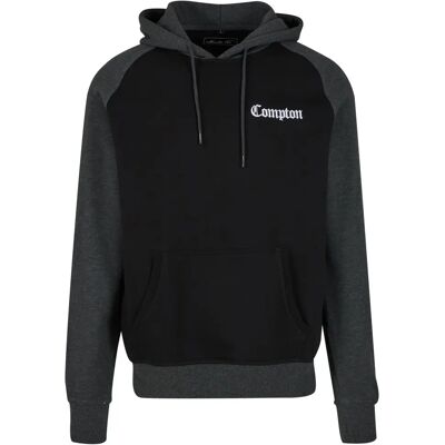 Hoodie Mister Tee Emb Raglan Noir 2XL Hoodie Mister Tee Emb Raglan Noir 2XL