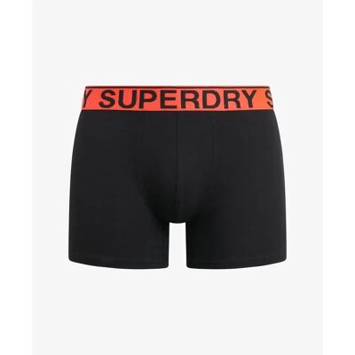 Boxershorts van biologisch katoen Superdry (x2) Noir L Boxershorts van biologisch katoen Superdry (x2) Noir L