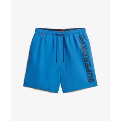 Sportieve zwembroek met patroon Superdry Bleu S Sportieve zwembroek met patroon Superdry Bleu S