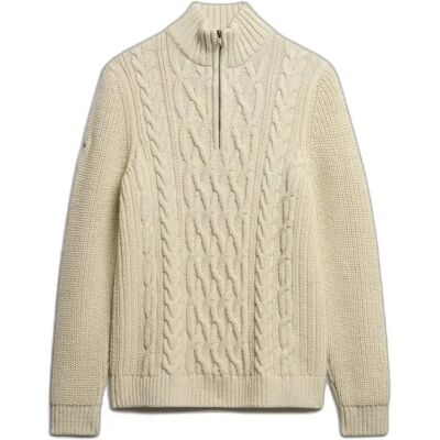 Torsade trui met camionneur kraag Superdry Jacob Beige 2XL Torsade trui met camionneur kraag Superdry Jacob Beige 2XL
