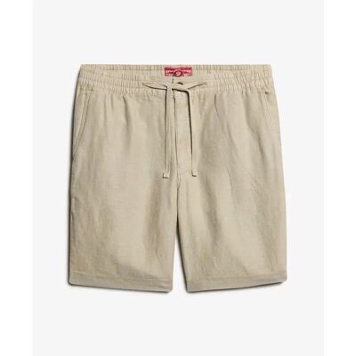 Superdry Merchant Linnen Shorts - Abbey Stone - S Superdry Merchant Linnen Shorts - Abbey Stone - S