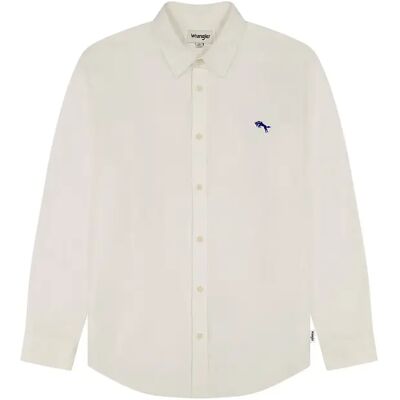 Shirt met lange mouwen Wrangler Oxford Blanc 2XL Shirt met lange mouwen Wrangler Oxford Blanc 2XL