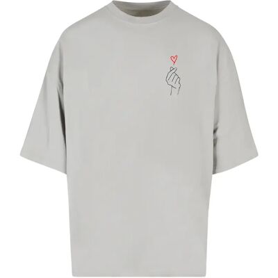 T-shirt Merchcode K Heart Huge Gris XL T-shirt Merchcode K Heart Huge Gris XL