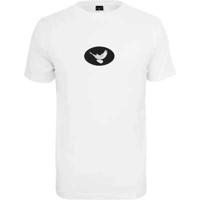 T-shirt Mister Tee Dove Patch Wit S T-shirt Mister Tee Dove Patch Wit S