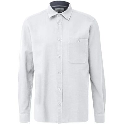 Gebleekte katoenen langarm overhemd met ruitpatroon s.Oliver Blanc 3XL Gebleekte katoenen langarm overhemd met ruitpatroon s.Oliver Blanc 3XL