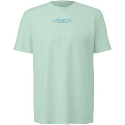 Jersey T-shirt met ronde hals en logo print s.Oliver Turquoise L Jersey T-shirt met ronde hals en logo print s.Oliver Turquoise L