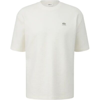 Heren T-shirt van premium gewafeld piqué katoen met ronde hals s.Oliver Beige 3XL Heren T-shirt van premium gewafeld piqué katoen met ronde hals s.Oliver Beige 3XL