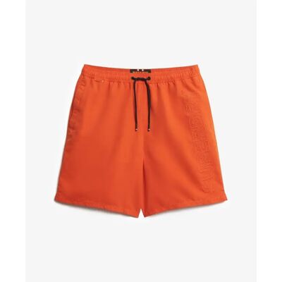 Premium geborduurde zwemshort Superdry Oranje S Premium geborduurde zwemshort Superdry Oranje S