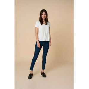 Dames-T-shirt met v-hals CULTURE Poppy Blanc XL Dames-T-shirt met v-hals CULTURE Poppy Blanc XL