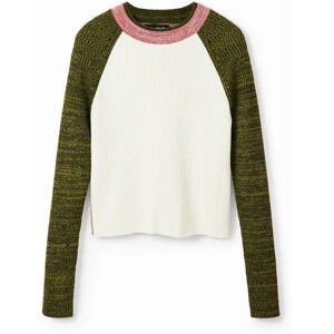 Trui van geribde stof voor dames Desigual Blanc M Trui van geribde stof voor dames Desigual Blanc M
