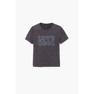 Dames-T-shirt Desigual Love Noir L Dames-T-shirt Desigual Love Noir L