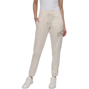 Dames joggingsbroek Dkny Rhinestone Logo Relaxed Fit Beige XS Dames joggingsbroek Dkny Rhinestone Logo Relaxed Fit Beige XS