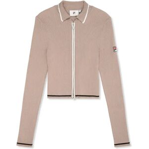 Vrouwelijke gebreide full zip cardigan Fila Simonte Beige XS Vrouwelijke gebreide full zip cardigan Fila Simonte Beige XS