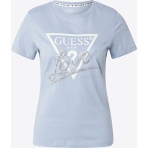 Dames-T-shirt Guess Love Triangle Bleu S Dames-T-shirt Guess Love Triangle Bleu S