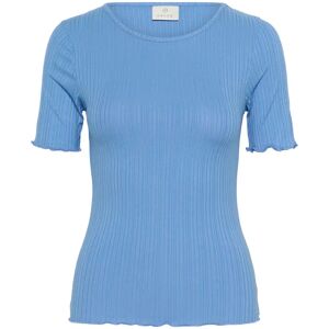 Dames-T-shirt KAFFE KAMary Solid Bleu XL Dames-T-shirt KAFFE KAMary Solid Bleu XL