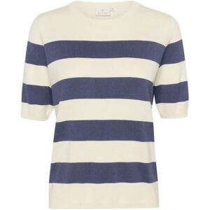 Gestreepte gebreide blouse voor vrouwen KAFFE Lizza Bleu XL Gestreepte gebreide blouse voor vrouwen KAFFE Lizza Bleu XL
