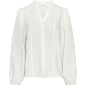 Damesblouse met lange mouwen Moss Copenhagen Blanka Amrita Blanc M/L Damesblouse met lange mouwen Moss Copenhagen Blanka Amrita Blanc M/L