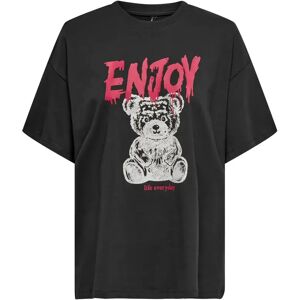 Dames-T-shirt Only Vivvi Lovely Noir L Dames-T-shirt Only Vivvi Lovely Noir L