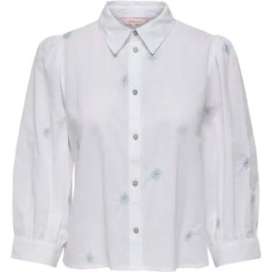 Korte 3/4 shirt voor vrouwen Only Candy Blanc XS Korte 3/4 shirt voor vrouwen Only Candy Blanc XS