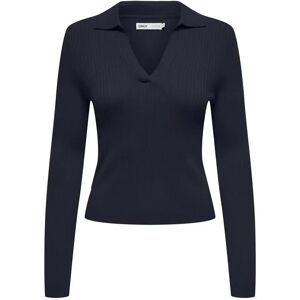 V-hals lange mouwen polo voor vrouwen Only Kaya Bleu M V-hals lange mouwen polo voor vrouwen Only Kaya Bleu M