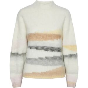 Dames sweatshirt Pieces Pcjeria Jacquard Beige M Dames sweatshirt Pieces Pcjeria Jacquard Beige M