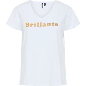Dames-T-shirt Pieces Pcserima Fc Blanc L Dames-T-shirt Pieces Pcserima Fc Blanc L