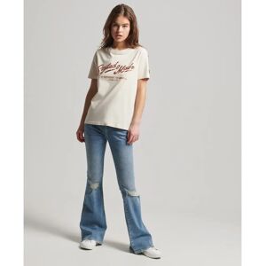 Dames-T-shirt Superdry Vintage Script Blanc XS Dames-T-shirt Superdry Vintage Script Blanc XS