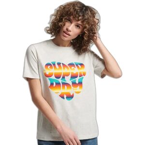 Dames fleece T-shirt Superdry Vintage Scripted Gris 2XS Dames fleece T-shirt Superdry Vintage Scripted Gris 2XS