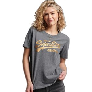 Dames-T-shirt in biologisch katoen Superdry intage Logo Scripted Gris M Dames-T-shirt in biologisch katoen Superdry intage Logo Scripted Gris M