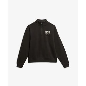 Dames sweatshirt met halve rits Superdry Athletic Essentials Gris XL Dames sweatshirt met halve rits Superdry Athletic Essentials Gris XL