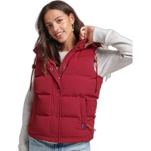 Damesjas zonder mouwen met capuchon Superdry Everest Rouge XS Damesjas zonder mouwen met capuchon Superdry Everest Rouge XS