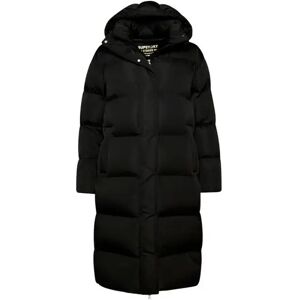 Vrouwen parka met capuchon Superdry Longline Noir XL Vrouwen parka met capuchon Superdry Longline Noir XL